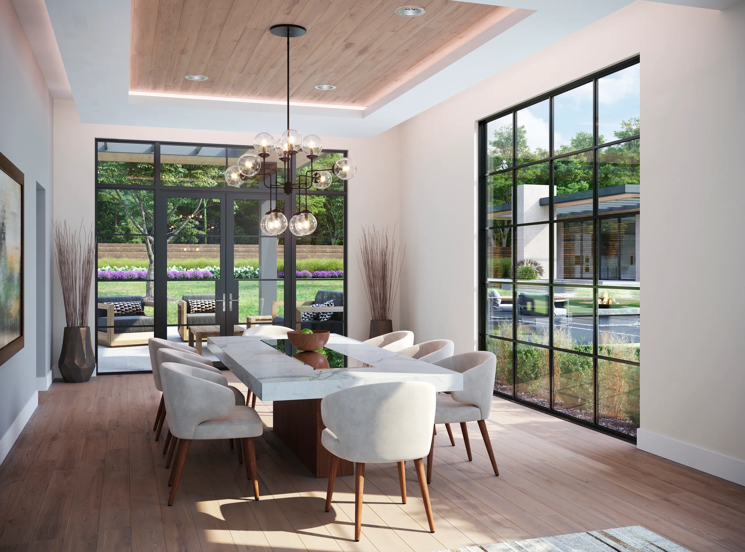 Architect reviewing custom home plans